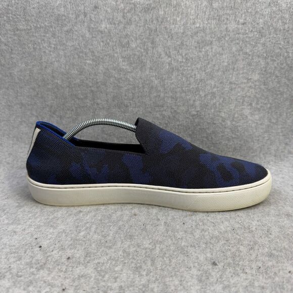 Rothys Shoes Womens Size 10.5 Blue Camo Slip On The Original Sneaker Casual Knit - Picture 6 of 9